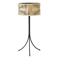 Audo Copenhagen Umanoff planter flower box rattan-steel, h69 cm Ø36,5 cm Beige