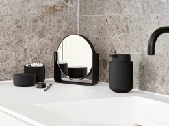 Zone Denmark Ume table mirror with 5x magnification 19x19.5 cm, Black Hot