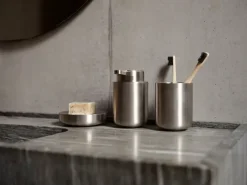 Zone Denmark Ume toothbrush holder, Steel Silver-coloured Clearance