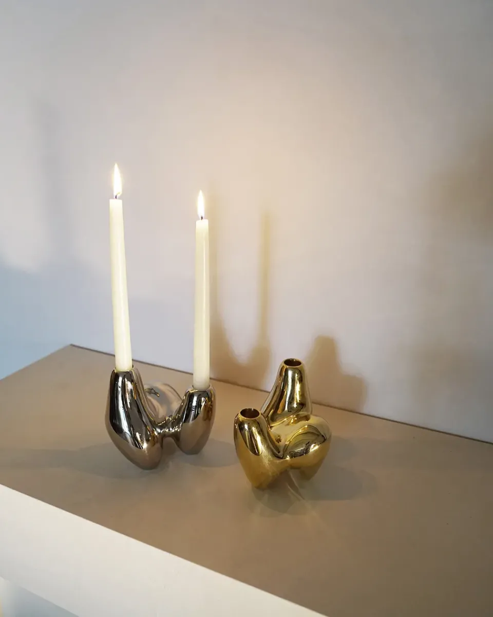 Hein Studio Unity candlestick, Brass Gold-coloured Outlet