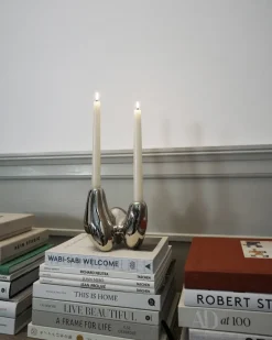 Hein Studio Unity candlestick, Chrome Silver-coloured New