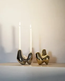 Hein Studio Unity candlestick, Chrome Silver-coloured New