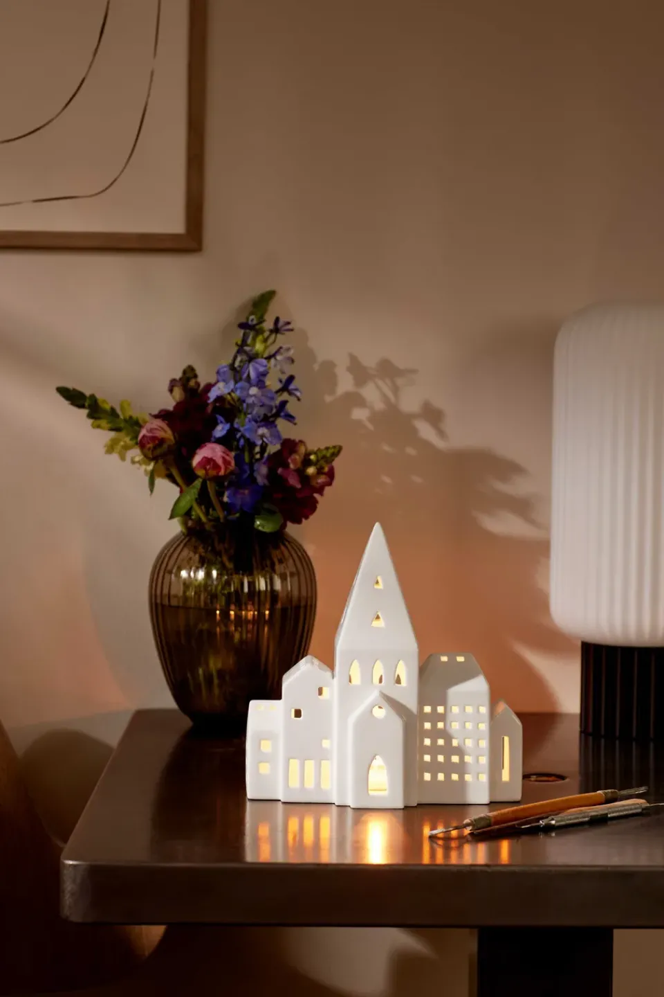 Kähler Urbania candleholder, City White New