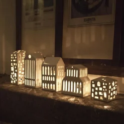 Kähler Urbania candleholder, Højhus White