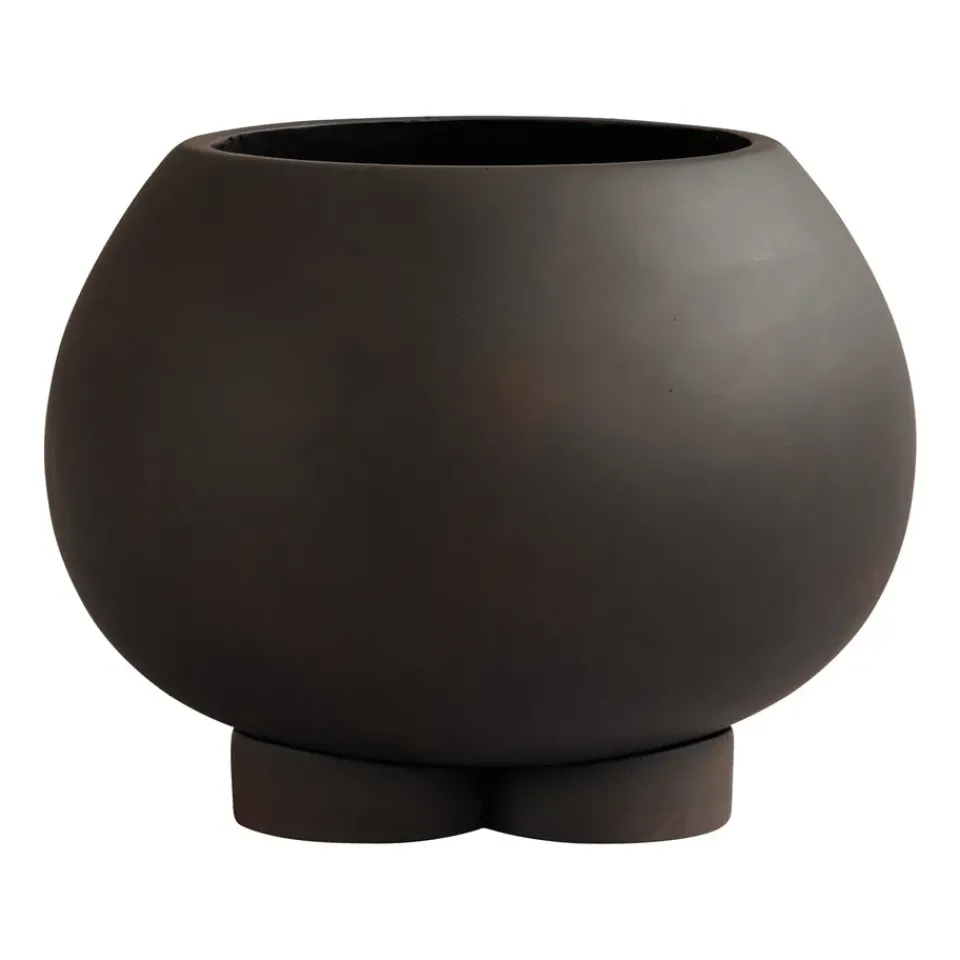 101 Copenhagen Urchin flower pot mini Ø35 cm, Coffee BrownBlack New