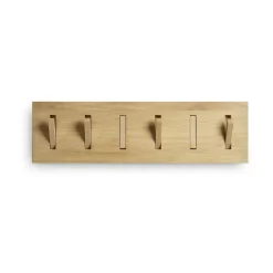 Ethnicraft Utilitile wall hanger clothes hanger, Lacquered oak-large Brown Clearance