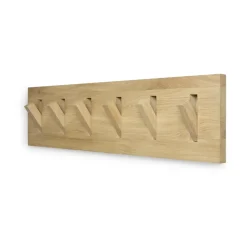 Ethnicraft Utilitile wall hanger clothes hanger, Lacquered oak-large Brown Clearance