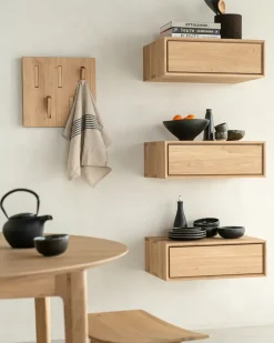 Ethnicraft Utilitile wall hanger clothes hanger, Oak Beige Clearance