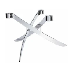 Uyuni Lighting Uyuni Lightarch mini candle sticks 3 arms, Chrome Silver-coloured