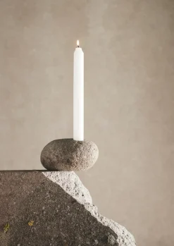 MUUBS Valley candle sticks 6 cm, Natural stone Grey Sale