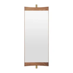 GUBI Vanity mirror 1, Walnut-brass BrownGold-coloured Online