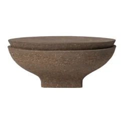 Ferm Living Vei outdoor candle, , Ø30x12.5 cm Brown Hot