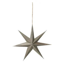 Broste Copenhagen Venice wooden star Ø20 cm, Fungi Beige Clearance