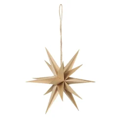 Broste Copenhagen Venus wooden star Ø20 cm, Natural Beige Discount
