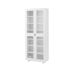 1898 Vidja hight display cabinet, lack White Hot