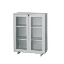 1898 Vidja low display cabinet, Grey Outlet