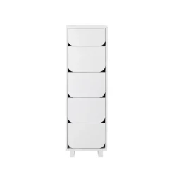 1898 Vidja narrow chest of draws 5 box, lacquered White Discount