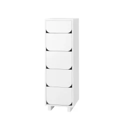 1898 Vidja narrow chest of draws 5 box, lacquered White Discount