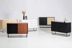Woud Virka side table, high 120 cm, Oak Beige Clearance