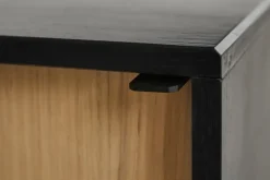 Woud Virka side table, high 120 cm, Black oak BlackBeige Clearance
