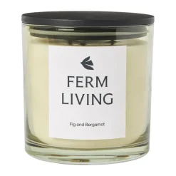Ferm Living Vitto scented candle 50 h, Light Celedon White