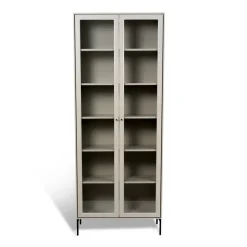 Mavis Volt display cabinet 190 cm , Details in black Beige Clearance