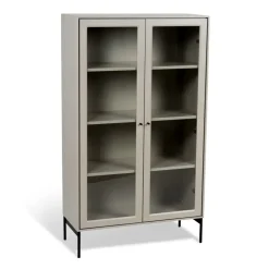 Mavis Volt display cabinet 130 cm , Details in black Beige Outlet