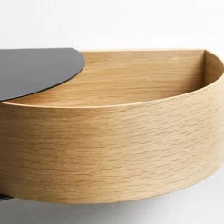 Woud Wallie shelf, . oak Black Discount