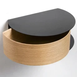 Woud Wallie shelf, . oak Black Discount