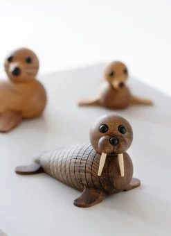 Spring Copenhagen Wally walrus decoration, Oak Brown Clearance