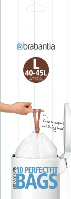Brabantia Waste Bags L 10 bags/roll, 45 L White Outlet