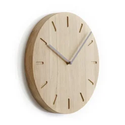 Applicata Watch:Out wall clock oak, oak-grey BrownGrey New