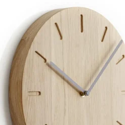 Applicata Watch:Out wall clock oak, oak-grey BrownGrey New