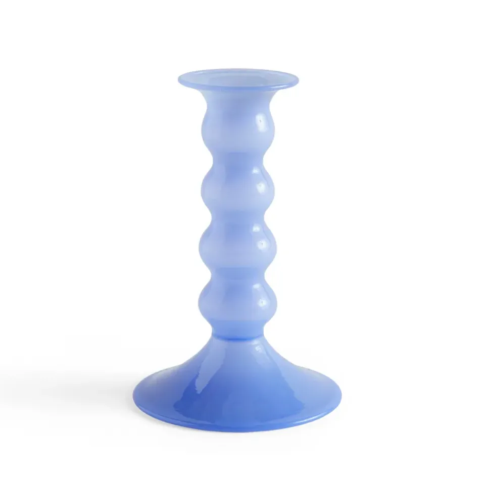 HAY Wavy candle holder medium 14 cm, Jade light Blue Discount