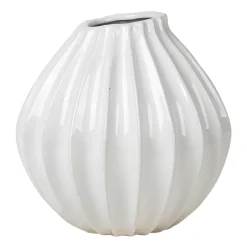 Broste Copenhagen Wide vase ivory, 25 cm White Online