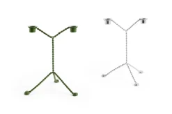 HAY Wire candle sticks, Green Clearance