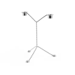 HAY Wire candle sticks, Mirror Silver-coloured