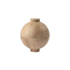 Kristina Dam Studio Wooden Sphere bowl XL Ø16x18 cm, Oak Beige Clearance