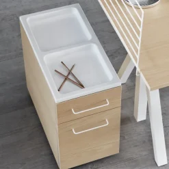 Works drawers on wheels, Oak Beige Hot