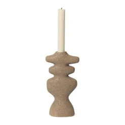 Ferm Living Yara candlestick large, Dark Sand Beige Discount