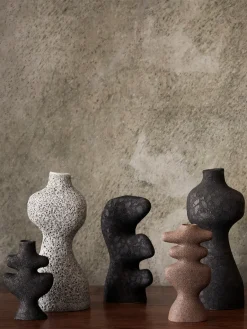 Ferm Living Yara candlestick small, Rustic Iron Grey